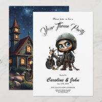 Cute Skull Biker | Passeio ao Luar pelo Deserto