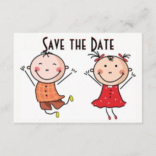 Convite Cute Stick Figure Salve o Dia