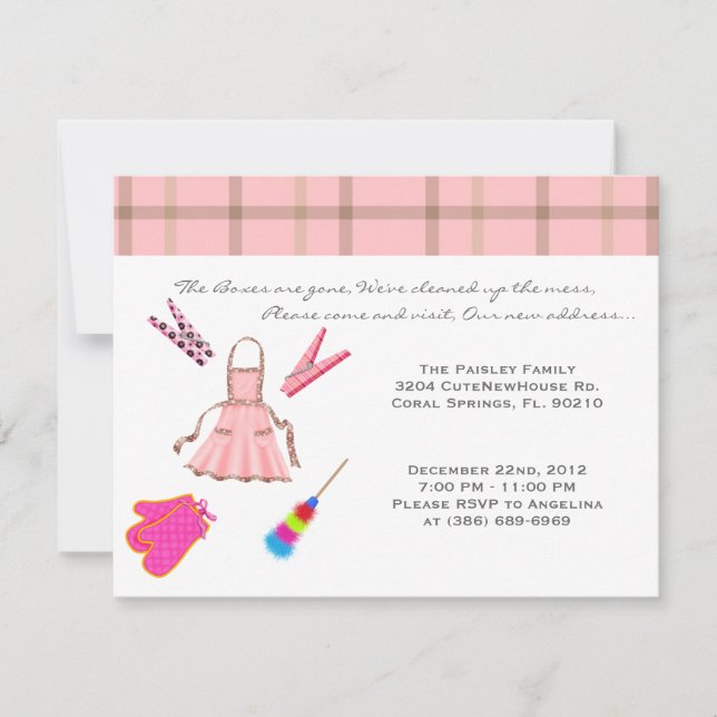 Convite CUTE Sweet House Warming Party Invite (Frente)