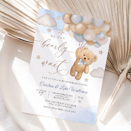 Convite Cute Teddy Bear Baby Shower Invitation