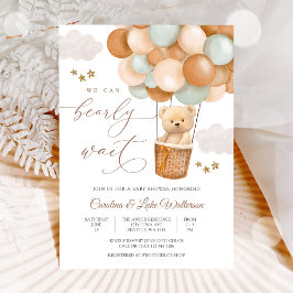 Convite Cute Teddy Bear Baby Shower Invitation