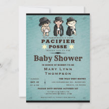 Cute Triplets Pacifier Posse Chá de fraldas Ociden