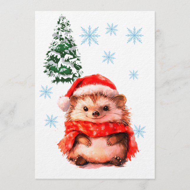 Convite Cute Winter Woodland Animal Birthday Invitation -  (Frente)