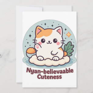 Convite Cutensidade Acreditável Nyan - Gato Kawaii Cute