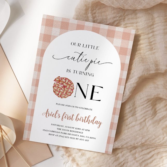 Convite Cutie Pie Primeiro Aniversário (Criador carregado)