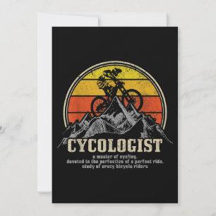Convite Cycologist Definição Bicicleta de Montanha Engraça