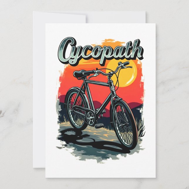Convite Cycopath: Sunset Bike Design (Frente)