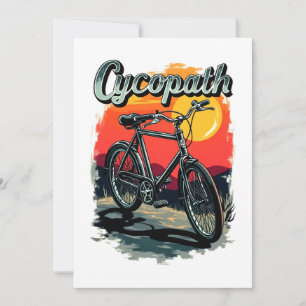 Convite Cycopath: Sunset Bike Design