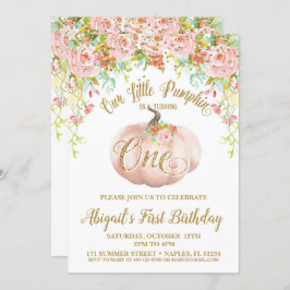 Convite da abóbora, primeiro aniversário da