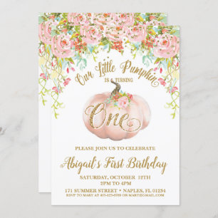 Convite da abóbora, primeiro aniversário da