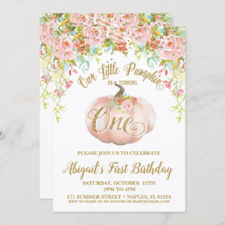 Convite da abóbora, primeiro aniversário da