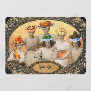 Convite da acção de graças do vintage