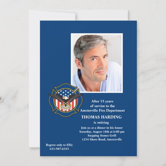 Convite da aposentadoria do bombeiro (Frente)