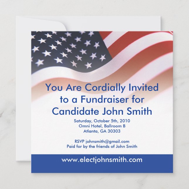 Convite da bandeira (Frente)