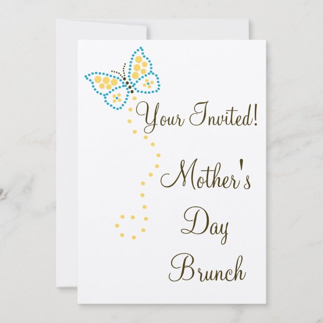 Convite da borboleta da arte do ponto (Frente)