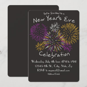 Convite da celebração da véspera de Ano Novo