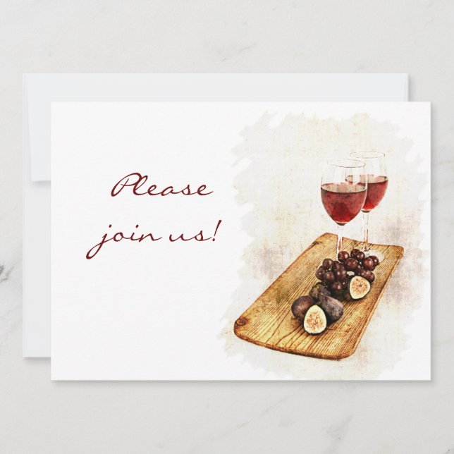 Convite da celebração do comensal do vinho (Frente)