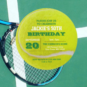 Convite da celebração do tênis