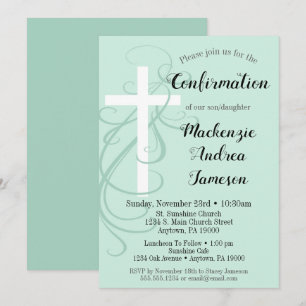 Convite da confirmação da cruz do redemoinho do