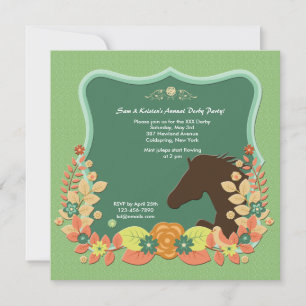 Convite da corrida de cavalos do círculo do