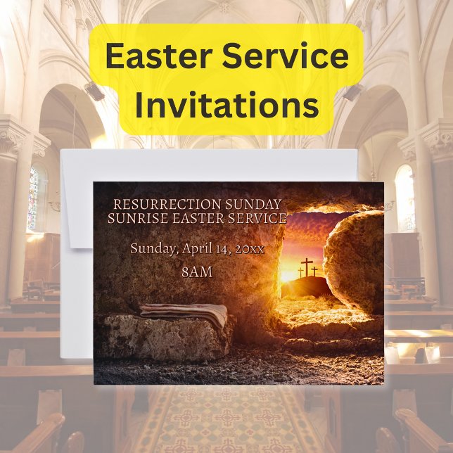 Convite da Cruz do Serviço de Sunrise da Igreja de (Criador carregado)