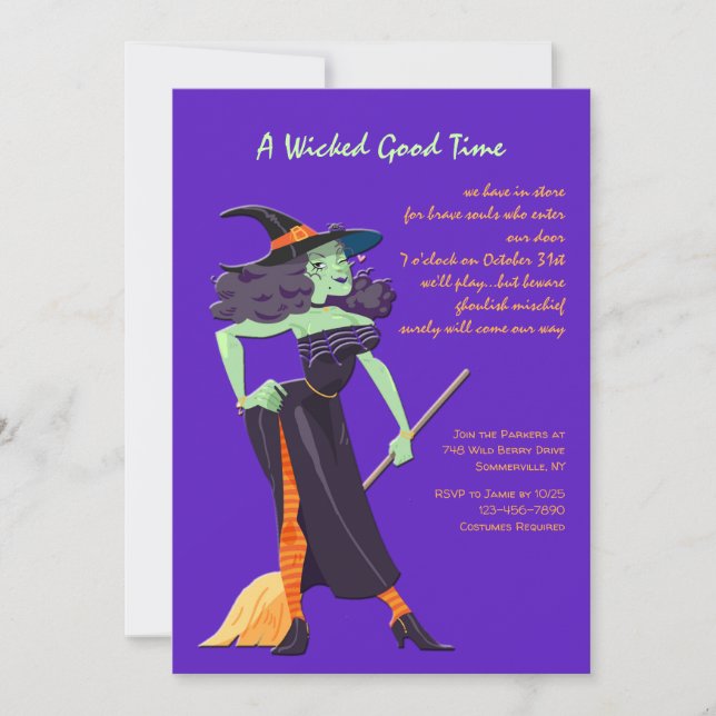 Convite da Dama do Halloween (Frente)