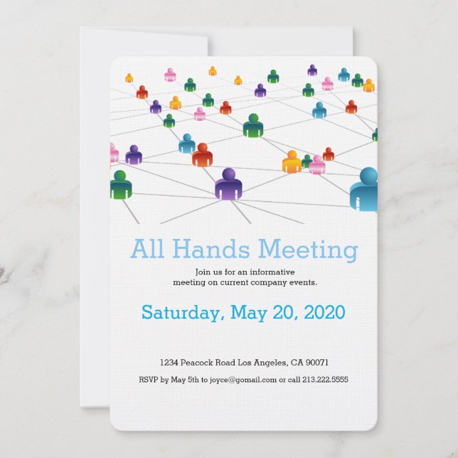 Convite da Equipe de Rede de Negócio (Frente)