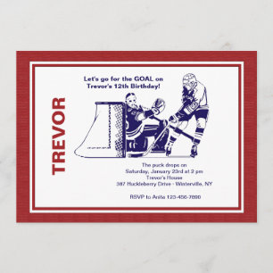 Convite da estrela do hóquei em gelo