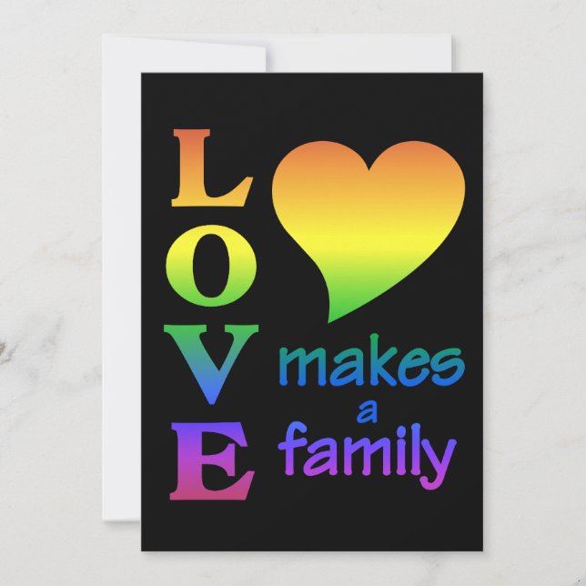 Convite da família Rainbow, personalizar (Frente)