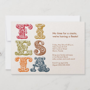 Convite da festa de Cinco de Mayo do vintage