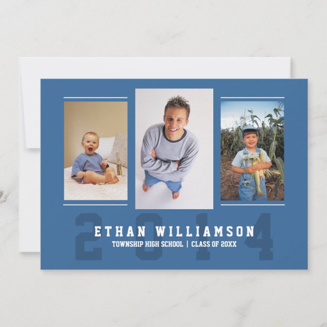 Convite da festa de formatura da foto da cara dos (Frente)