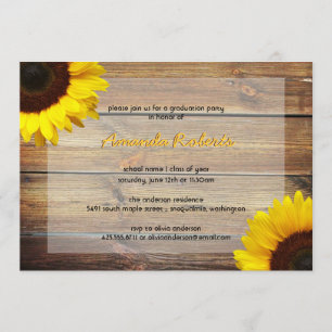 Convite da festa de formatura do girassol