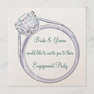 Convite da festa de noivado