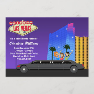 Convite da festa de solteira de Las Vegas
