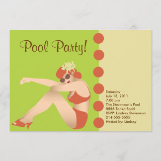 Convite da festa na piscina
