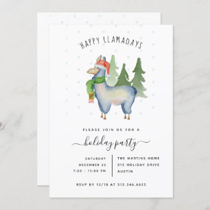 Convite da festa natalícia do lama   do Natal