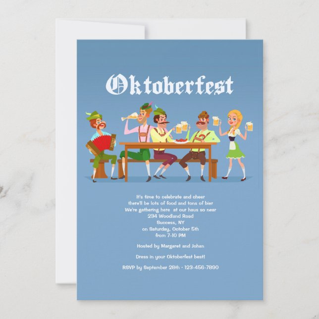 Convite da festança de Oktoberfest (Frente)