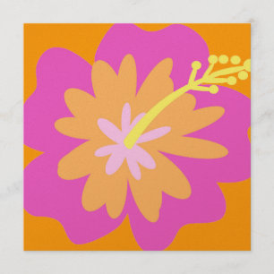 Convite da flor do hibiscus
