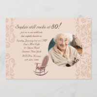 Convite da foto da cadeira de balanço