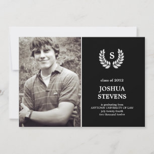 Convite da foto da graduação da lei da grinalda 