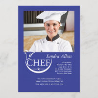 Convite da foto da graduação do cozinheiro chefe