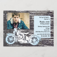 Convite da foto da motocicleta