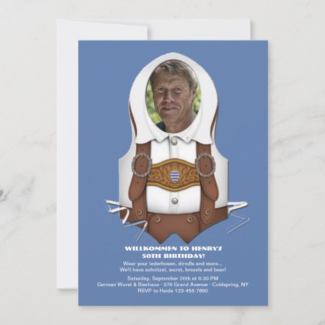 Convite da foto da veste de Oktoberfest (Frente)