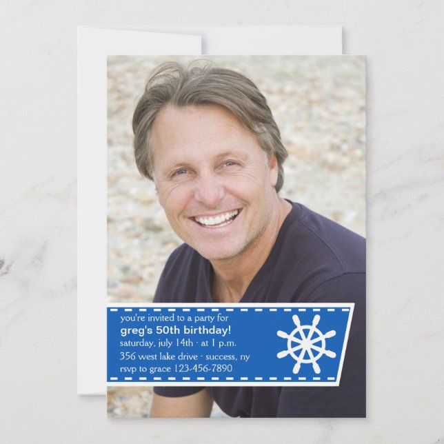 Convite da foto da vida do barco (Frente)