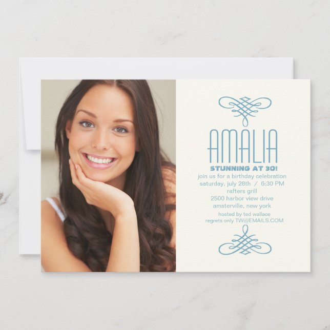 Convite da foto de Paisley do desgaste dos anjos (Frente)