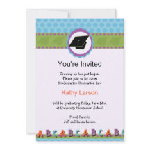 Convite da graduação do jardim de infância