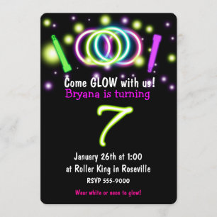 Convite da idade 7 da festa de aniversário das