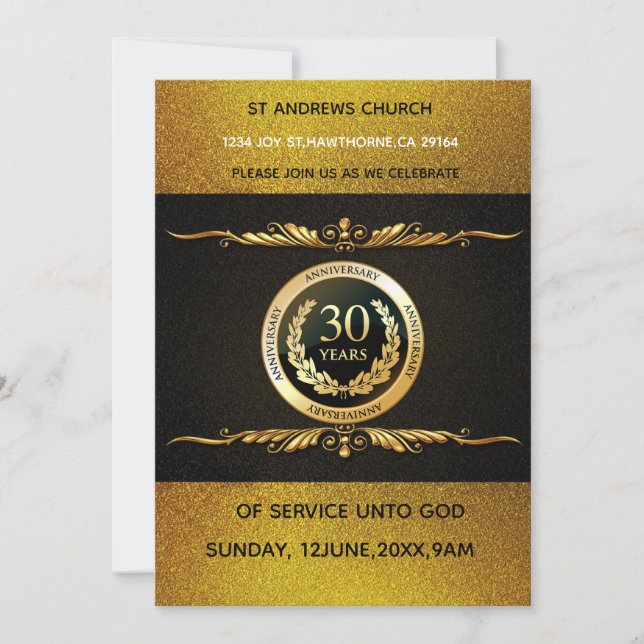Convite da Igreja Décadas de Devoção (Frente)