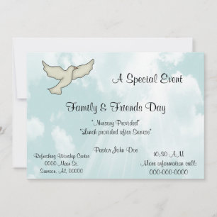 Convite da igreja que recolhe o evento especial