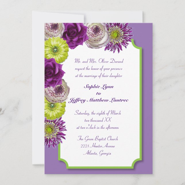 Convite da janela Floral (Frente)